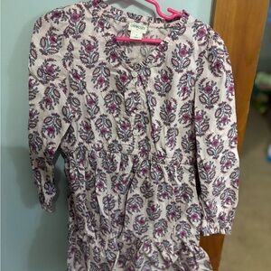 Crewcuts Pink and Purple Floral Peasant Top